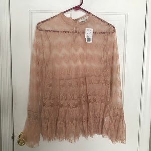 NWT blush lace top